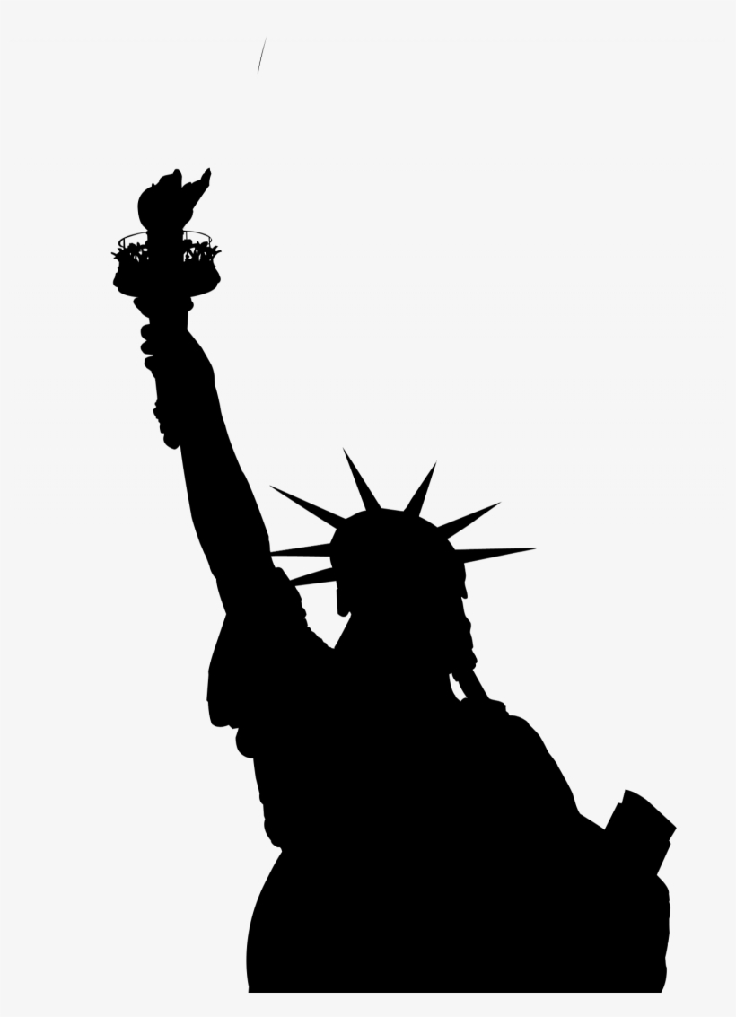 Statue Of Liberty Silhouette - Statue Of Liberty, transparent png #8797825