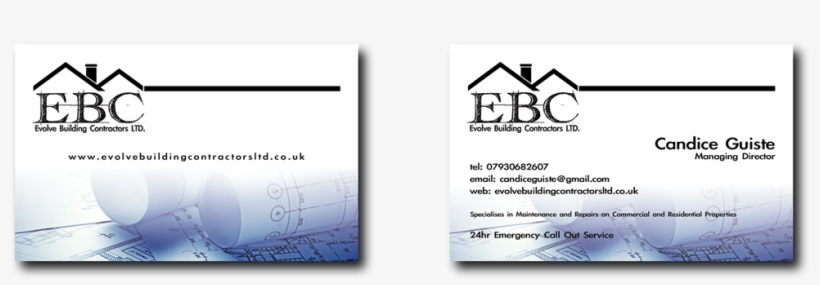 Business Cards - Business Cards For Builders Contractors, transparent png #8797911