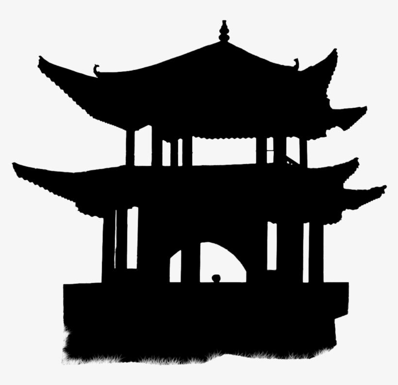 Temple Silhouette - Travel China, transparent png #8798029