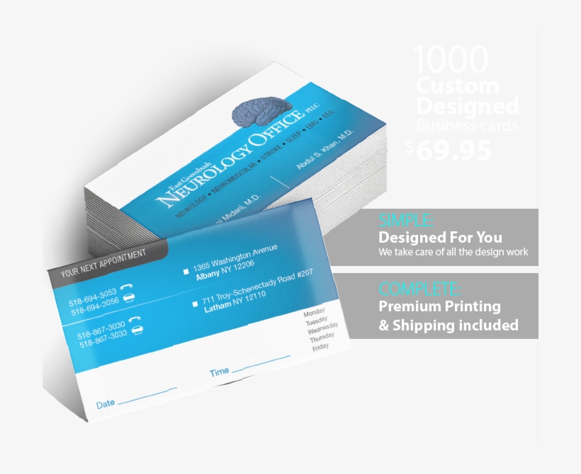 Medical Business Cards Appointment Cards - Graphic Design, transparent png #8798197