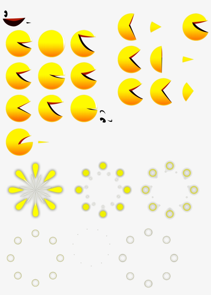 Click For Full Sized Image Pac-man - Pattern, transparent png #8798392