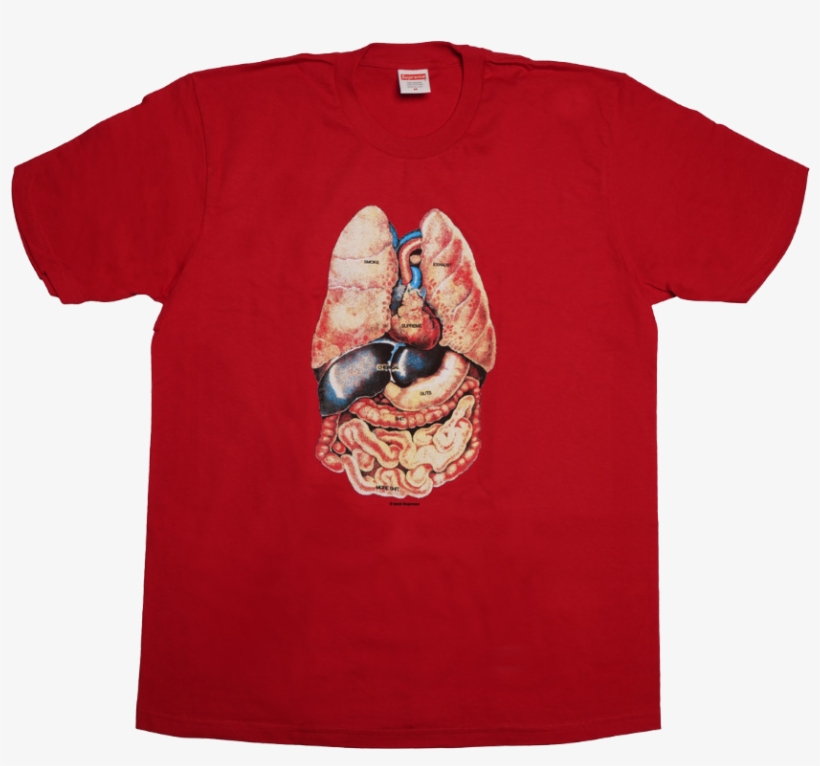 Supreme Guts Tee Red, transparent png #8798393