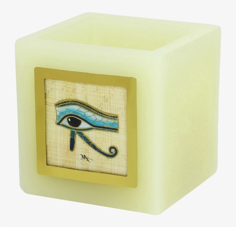 Painted Brass Eye Of Horus On Papyrus Paper - Serpent, transparent png #8798860