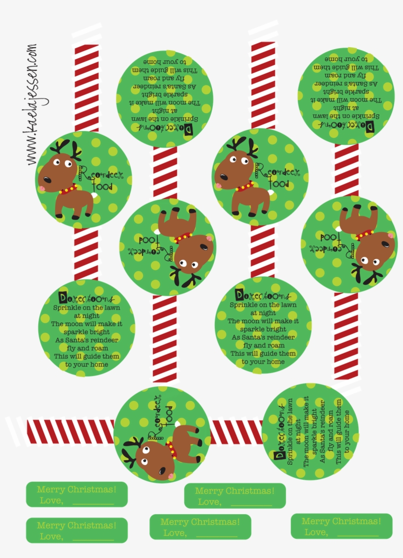 Food Label Printable Labels For Christmas - Reindeer Food Labels, transparent png #8799287