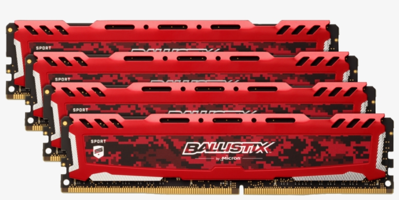 Image For Ballistix Sport Lt Red 32gb Kit Ddr4-3000 - Ballistix 2400 Red, transparent png #8799430