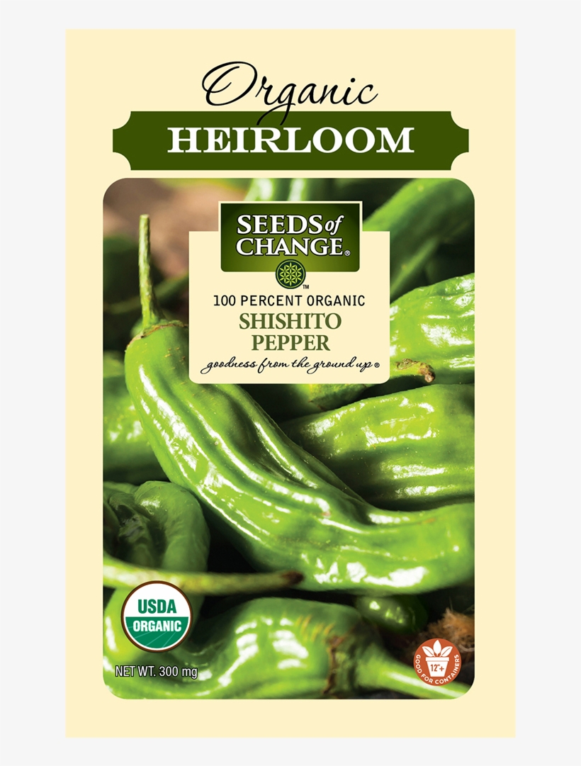 Organic Shishito Pepper Seeds - Seeds Of Change, transparent png #8799479