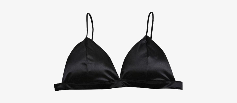 Itgirl Shop Silk Triangle Black White Bra Aesthetic - Grunge Black And ...