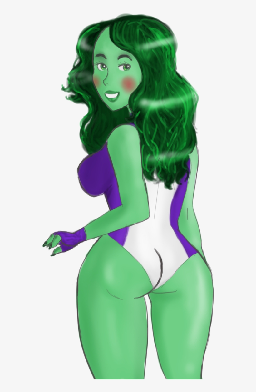 Butt Drawing She Hulk - Cartoon, transparent png #880633