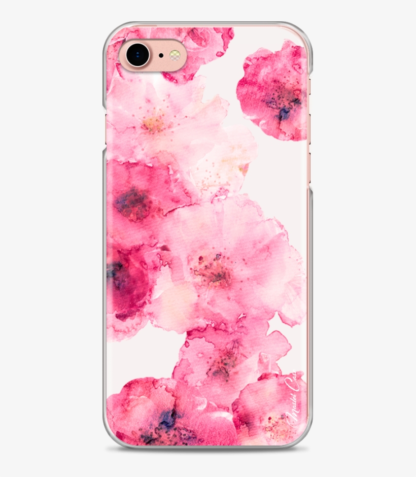 Coque Iphone 7/iphone 8 Watercolor Pink Bouquet Flowers - Iphone 7, transparent png #880651