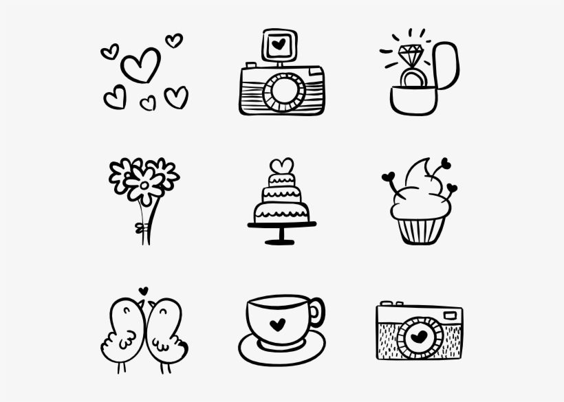 Saint Valentine Outline - Wedding Icon Transparent Background, transparent png #880814