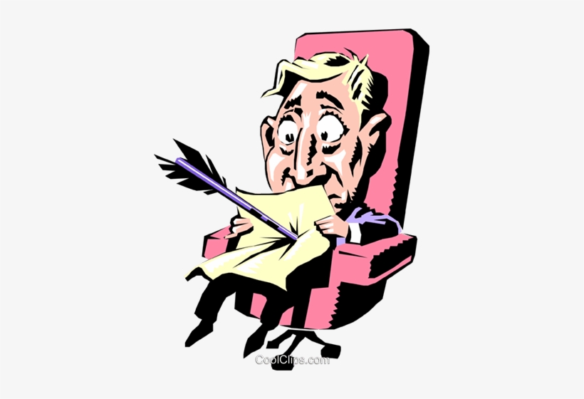 Cartoon Man With Arrow Through Paper Royalty Free Vector, transparent png #880875