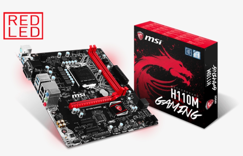 H110m Gaming - Msi H110m Gaming With Intel H110 Express Microatx Motherboard, transparent png #880907