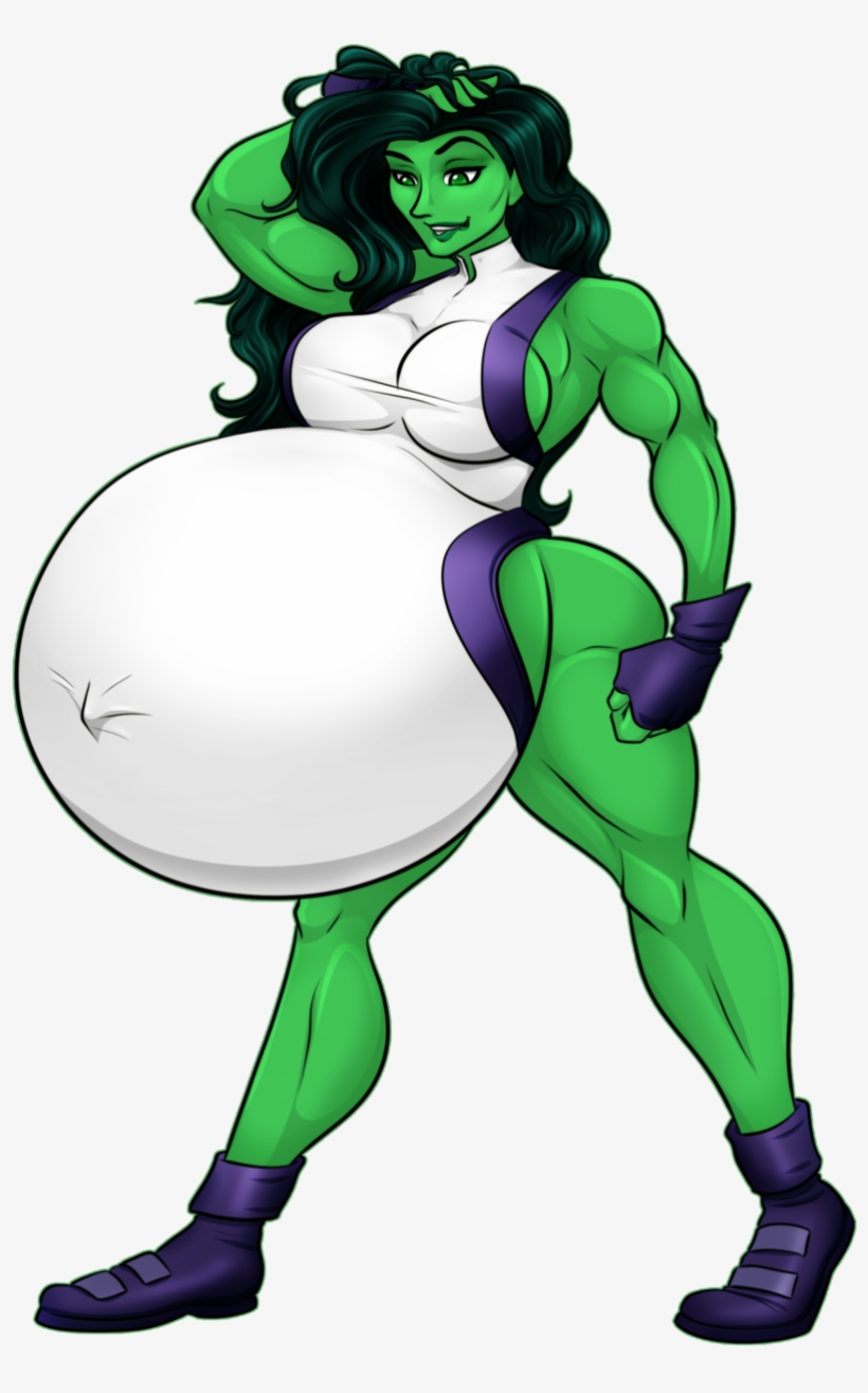 Hulk Black Widow She-hulk Green Fictional Character - She Hulk Belly Inflation, transparent png #881079