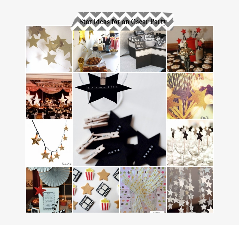 A Night With The Stars-oscar Party Ideas - Romantic Stars Paper Garland Banner Bunting Wedding, transparent png #881276