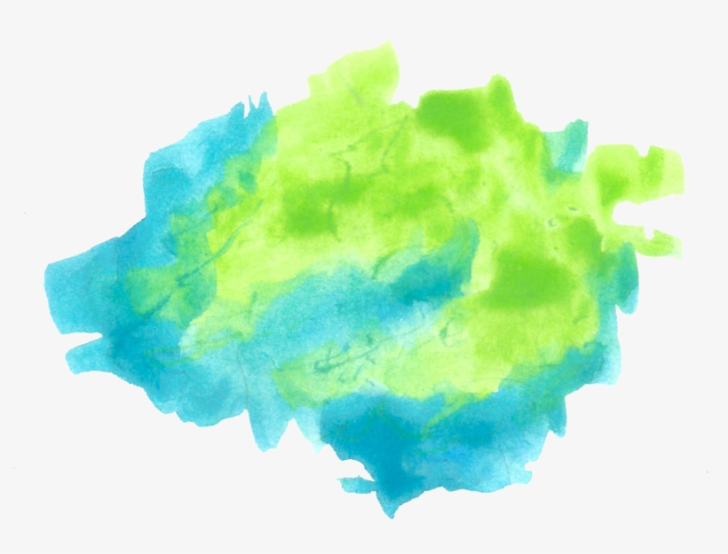 Watercolor Painting - Paint Blue And Yellow Png, transparent png #881301