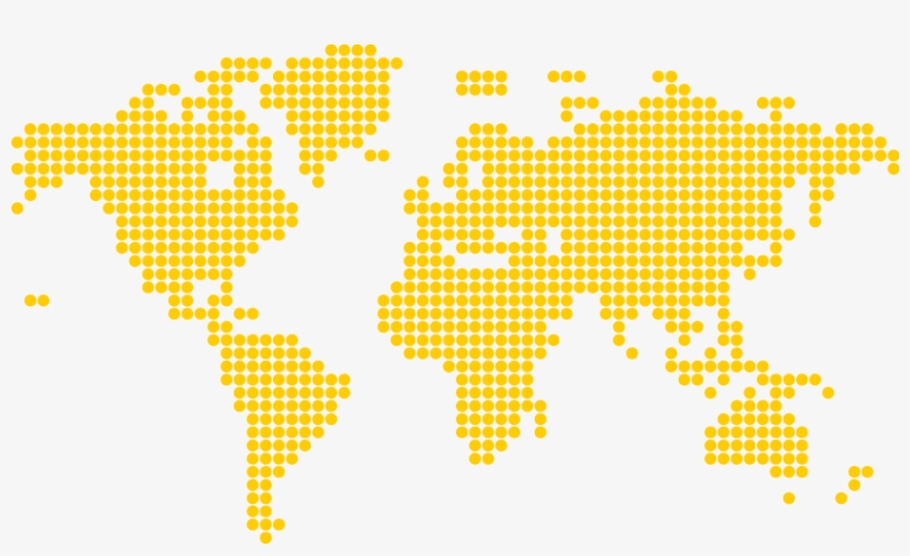 Yellow Dots Png Png Royalty Free Library - World Map Dot Png, transparent png #881303
