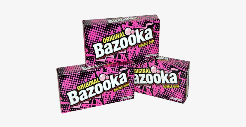 Bazooka Original Bubble Gum - Bazooka Original Bubble Gum - 4 Oz Box, transparent png #881486