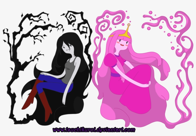 Marceline And Bubblegum Princess By Tsuchikuroi-d4wyky8 - Princess Bubblegum And Marceline Png, transparent png #881676