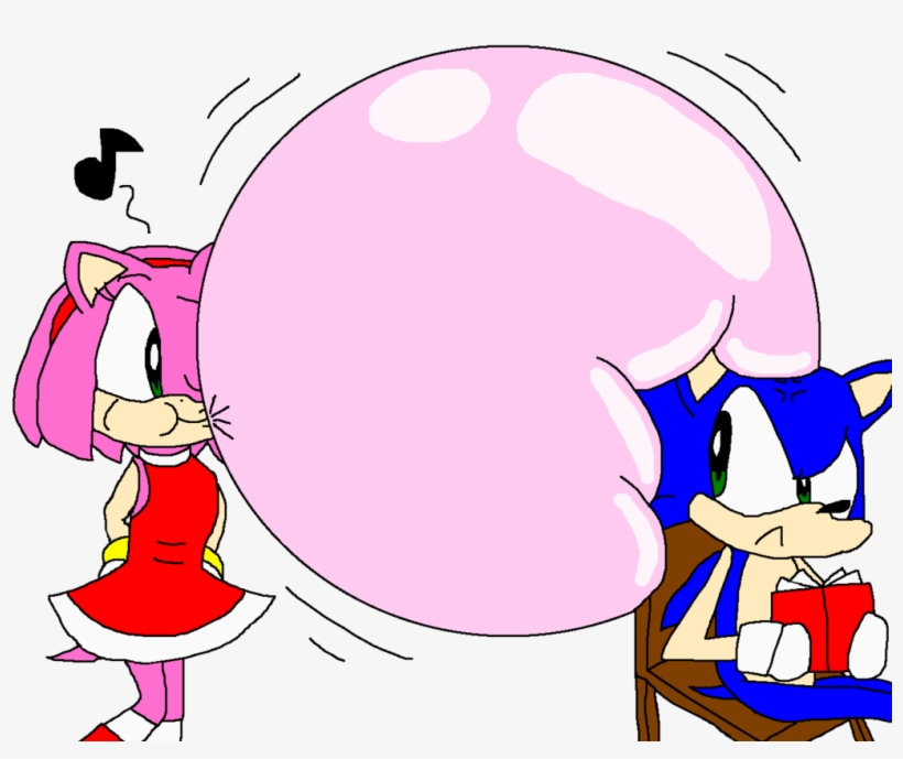 Amy Blows A Fast Bubble Gum By Pokegirlrules On Deviantart - Cartoon, transparent png #882020