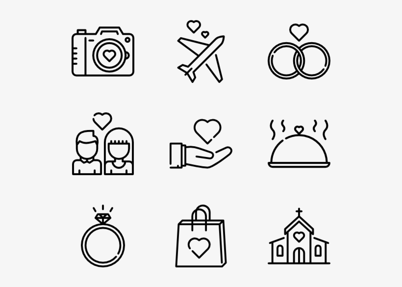 Wedding - Cute Couple Icon Transparent Background, transparent png #882143