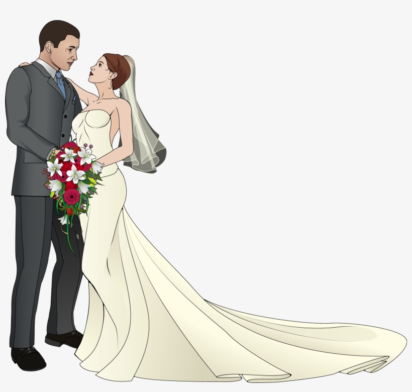 Clip Freeuse Download Clip Art Bride Transprent Png - Wedding Couple Clip Art, transparent png #882314