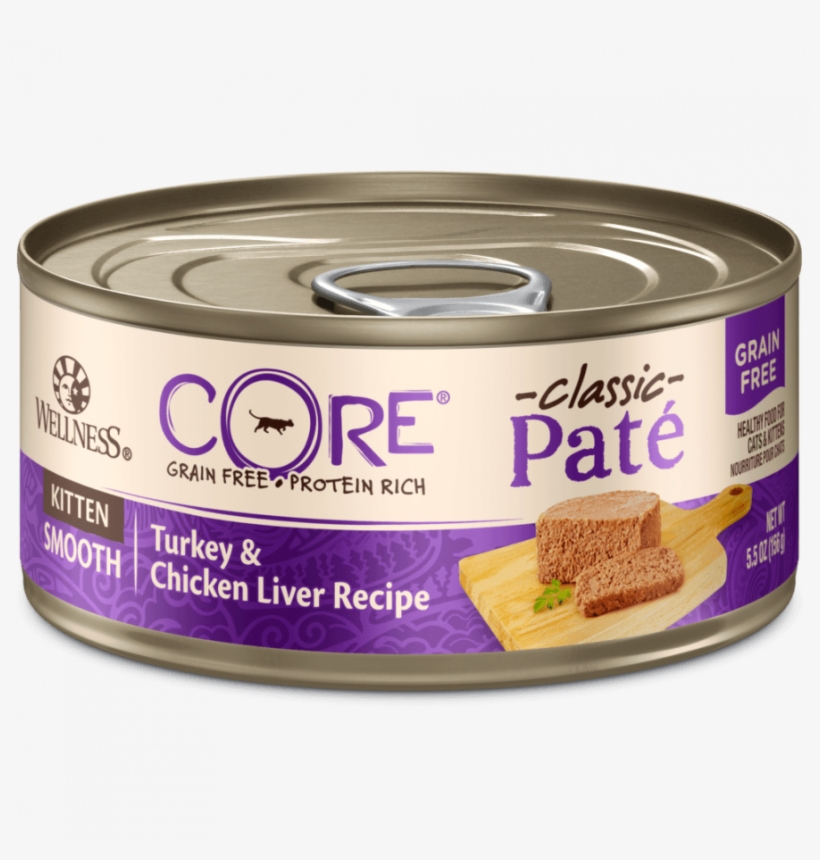 Wellness Core Grain Free Natural Kitten Health Turkey - Wellness Core Natural Canned Grain Free Wet Pate Cat, transparent png #882356