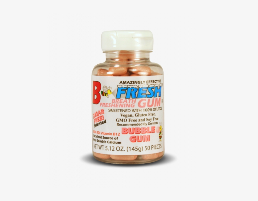 B-fresh Bubble Gum - 50 Count, transparent png #882406