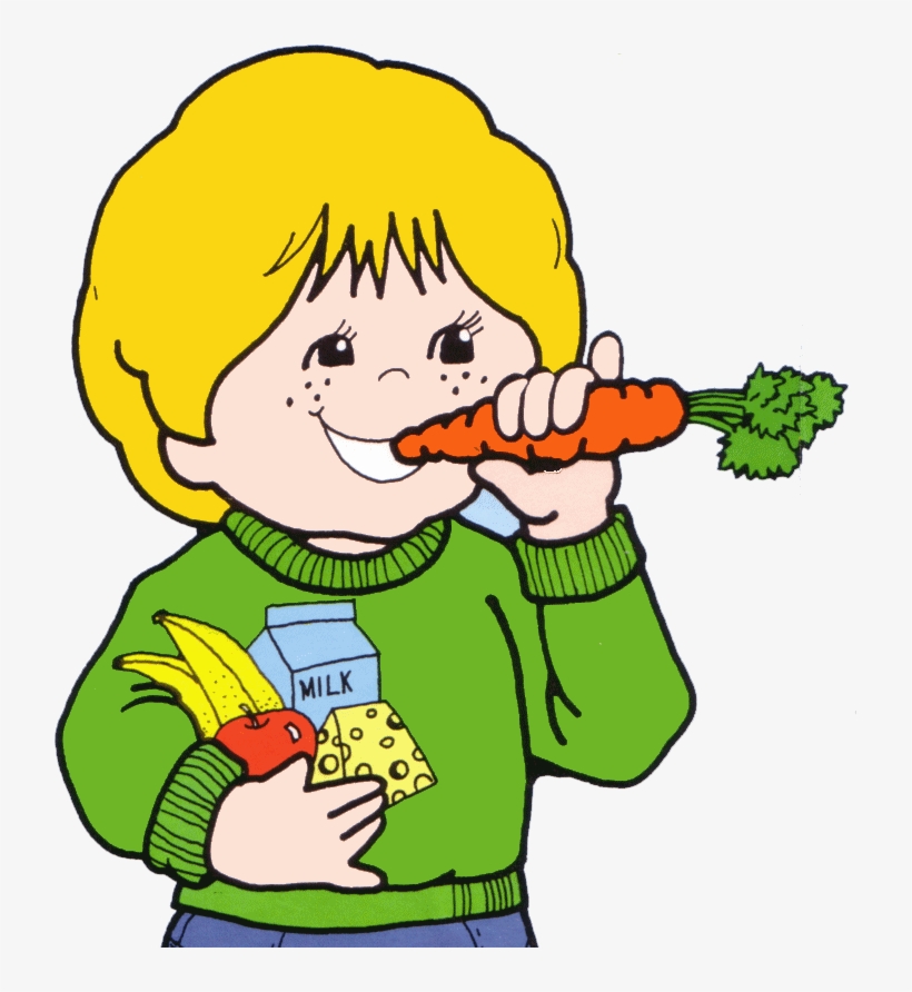 Kids Eating Clipart Png - Kids Eating Healthy Food Clipart, transparent png #882475