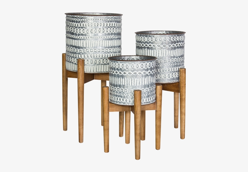 Image Of Pressed Metal Planter - Flowerpot, transparent png #882600