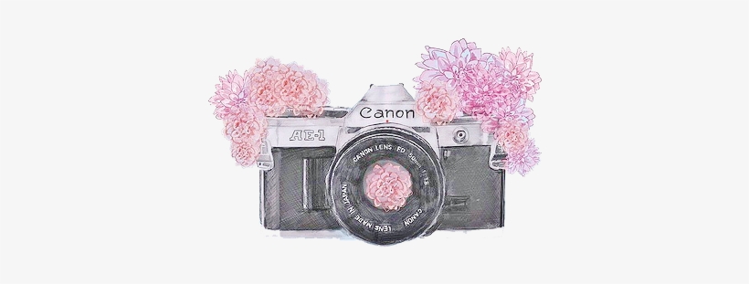 Canon, Camera, And Flowers Image - Canon Camera Drawing, transparent png #882732