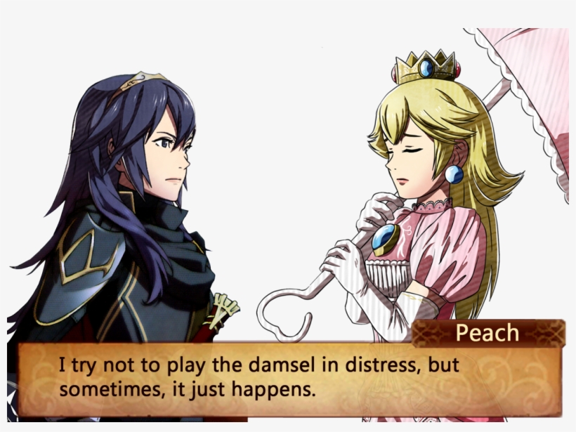 Probably A Bad Idea To Bring Her Into Fire Emblem, - Lucina And Peach, transparent png #883217