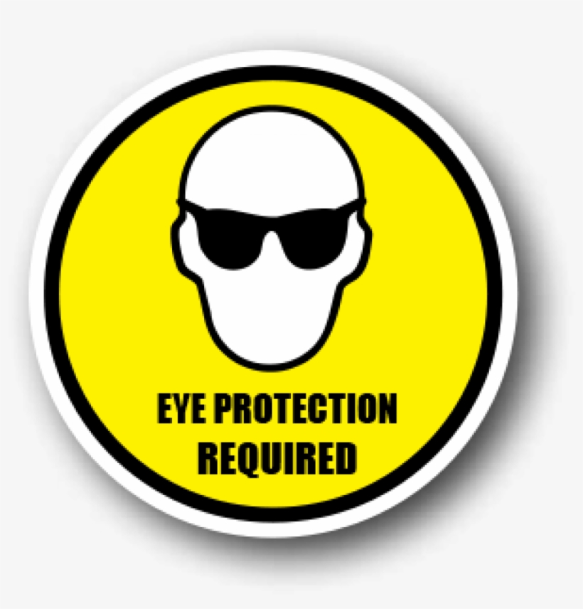 Durastripe Floor Safety Sign, Eye Protection Required - Safety Signs Eye Protection, transparent png #883261