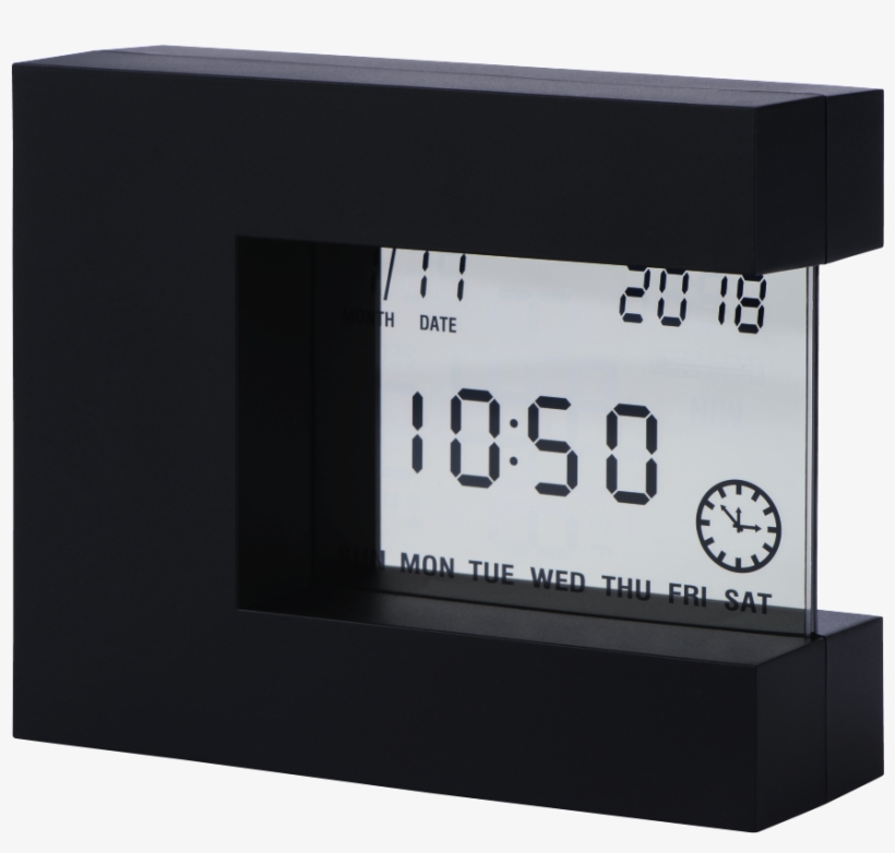 Multi Alarm Clock With Tilt Function, Black - Number, transparent png #883899