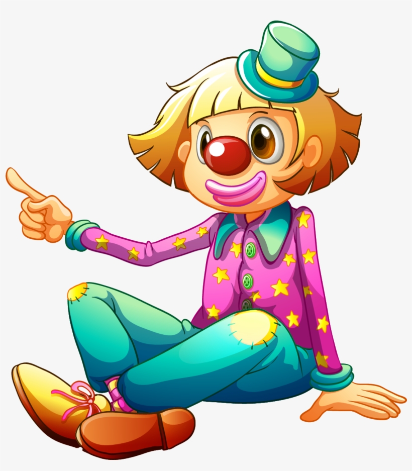 19 Joker Clip Black And White Cloun Huge Freebie Download - Cartoon Clown Sitting Down, transparent png #883926