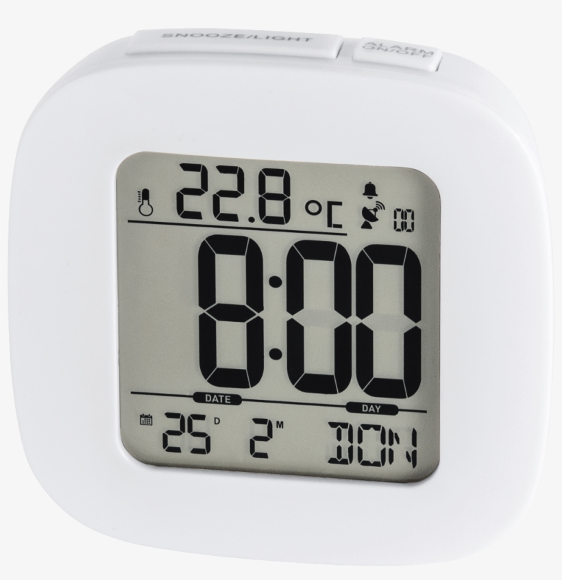 "rc 45" Radio Controlled Alarm Clock, White, transparent png #883981