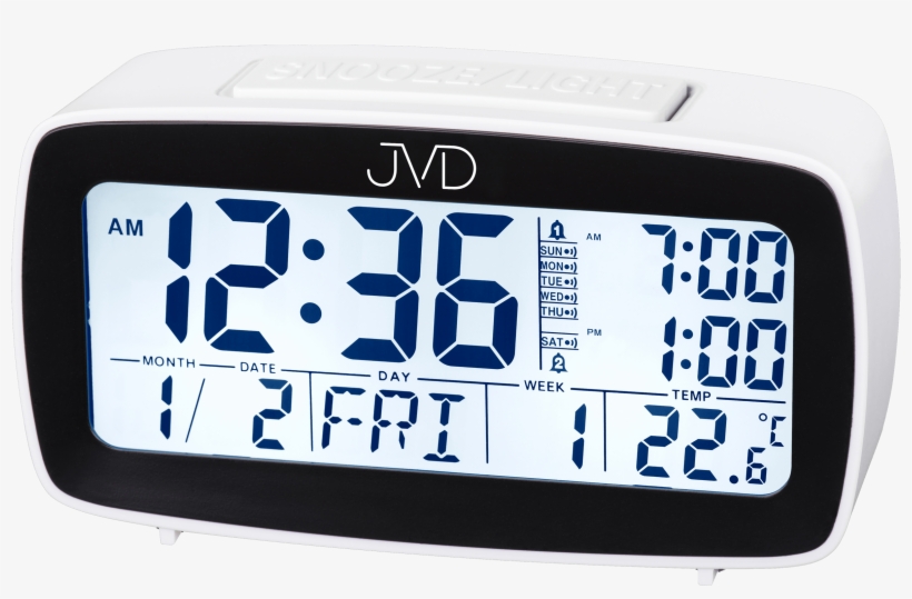Digital Alarm Clock Jvd Sb82 - Budzik Jvd Sb82.2 Alarmy Termometr Sensor Light, transparent png #884030