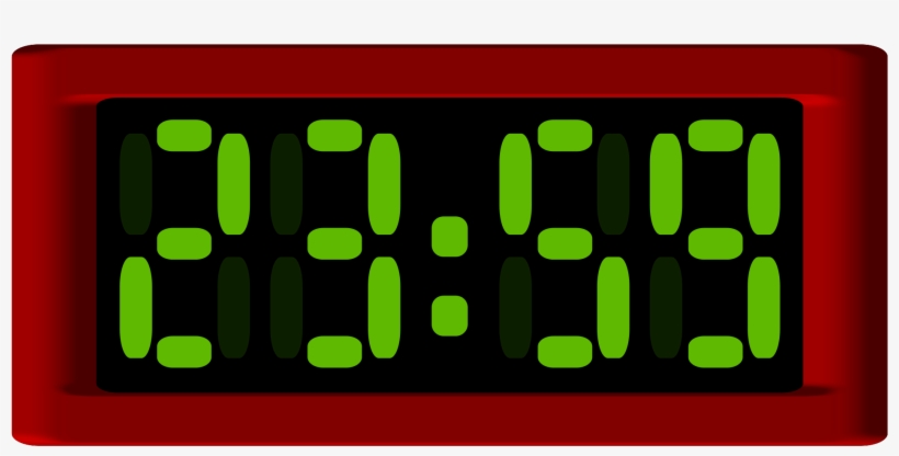 Library Clock Svg Digital - Digital Clock Showing Military Time, transparent png #884140