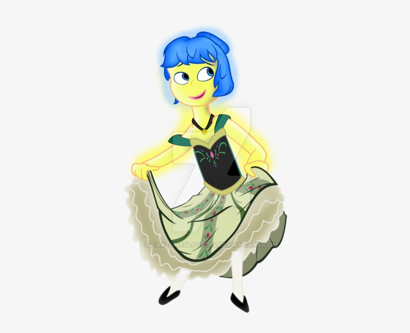 Inside Out's Joy As Coronation Anna By Cartuneslover16-d8rp2ho - Anna Inside Out, transparent png #884704