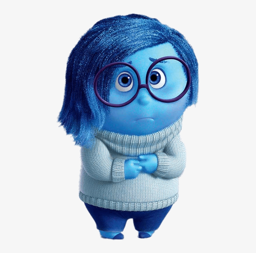 Sadness Hands Tight - Blue Character From Inside Out, transparent png #884846