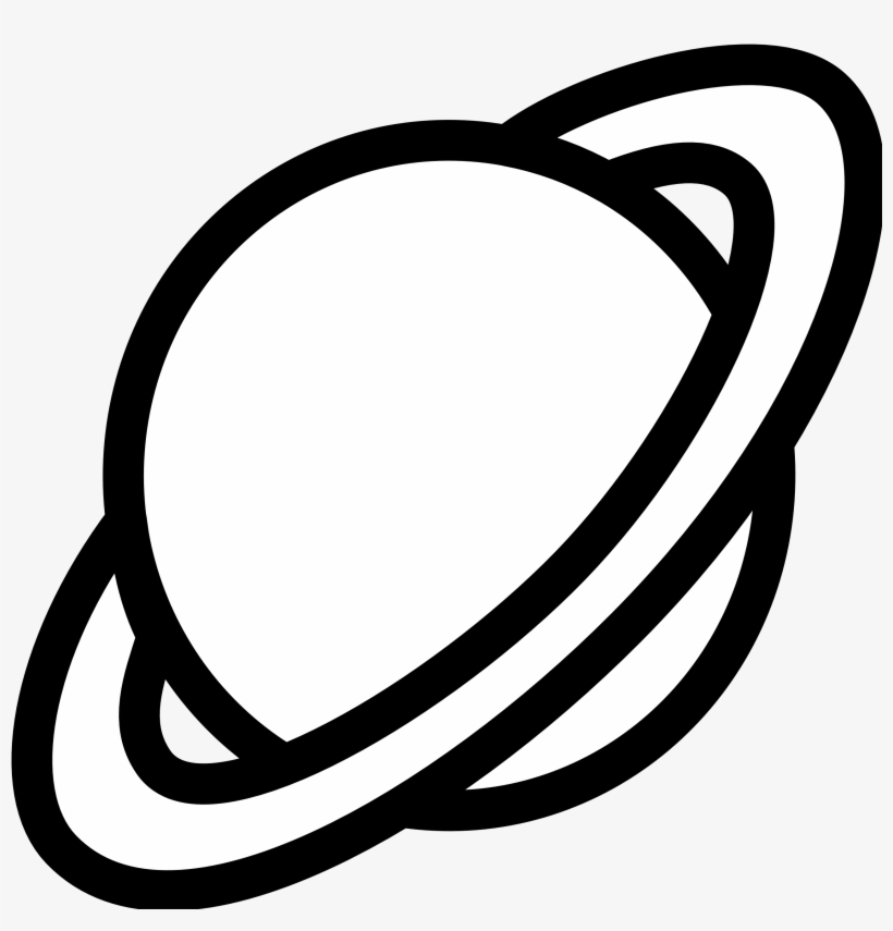 Planet Earth Clipart Outline - Saturn Clipart, transparent png #885283