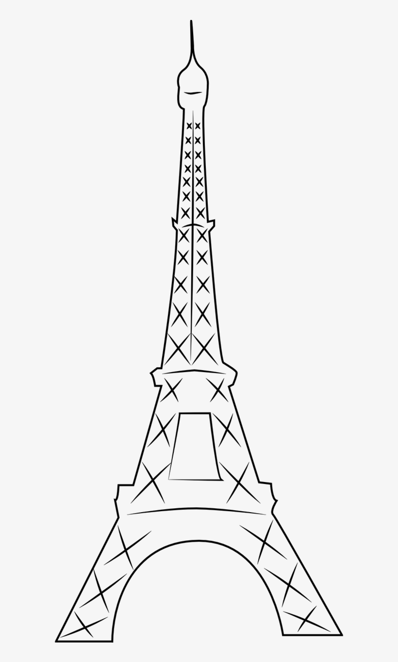 Eiffel Tower Drawing - Gold Transparent Eiffel Tower, transparent png #885492