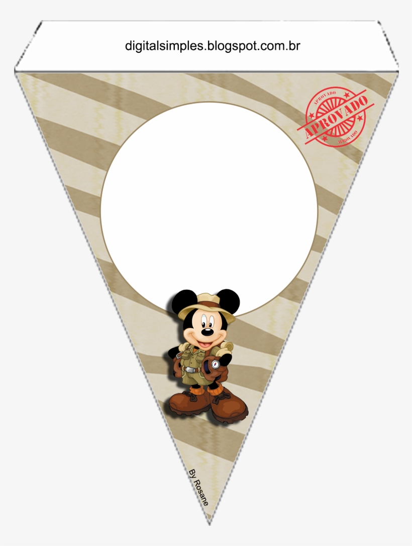 Mickey Y Minnie De Safari Free Printable Bunting - Bandeirola Micky Safari Pra Imprimir@pngkey.com