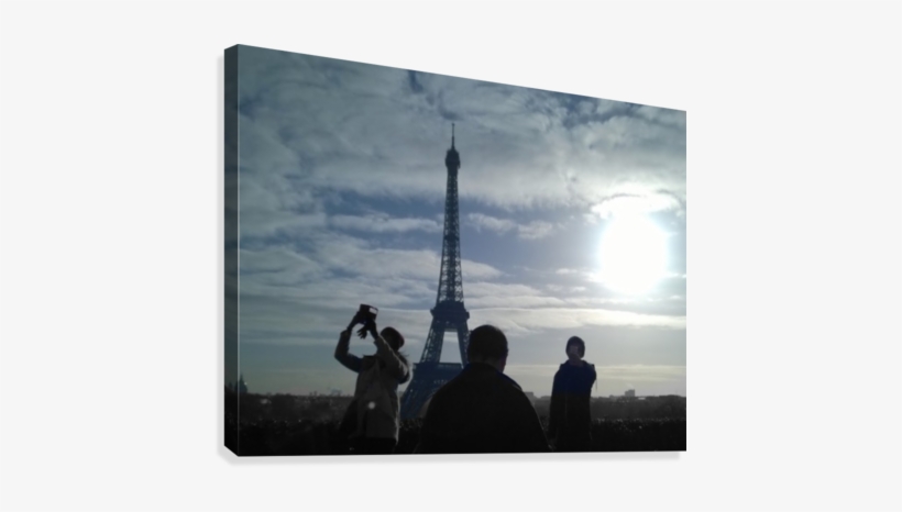 Eiffel Tower Selfie Paris Canvas Print - Eiffel Tower, transparent png #885604