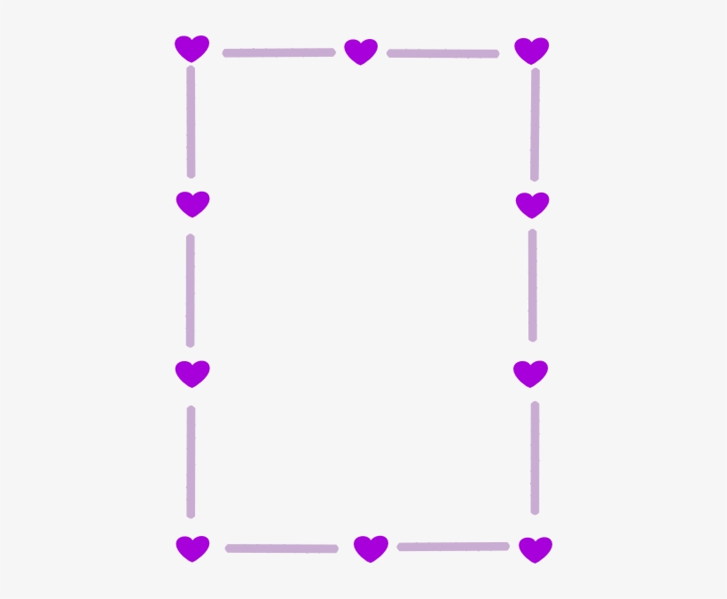 Silver Purple Heart Border Clip Art - Purple Heart Border, transparent png #885673