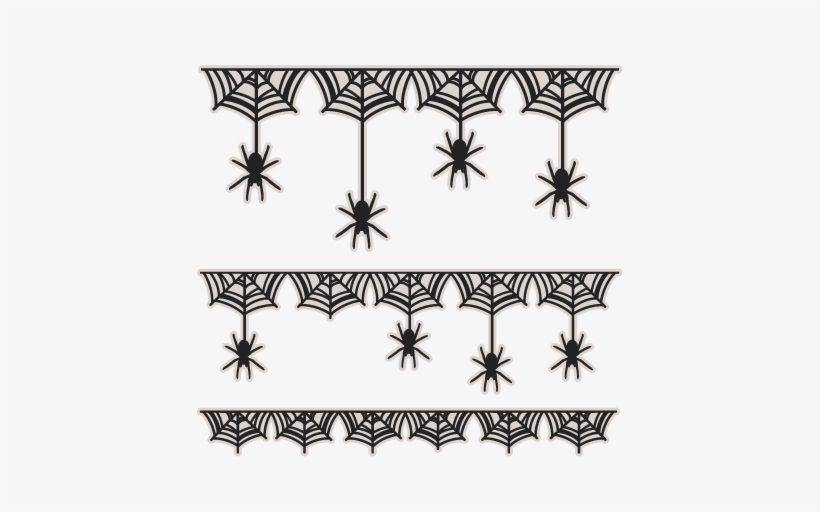 Spider Web Border Spiderweb Borders Svg Scrapbook Cut - Halloween Window Cling Svg, transparent png #885986