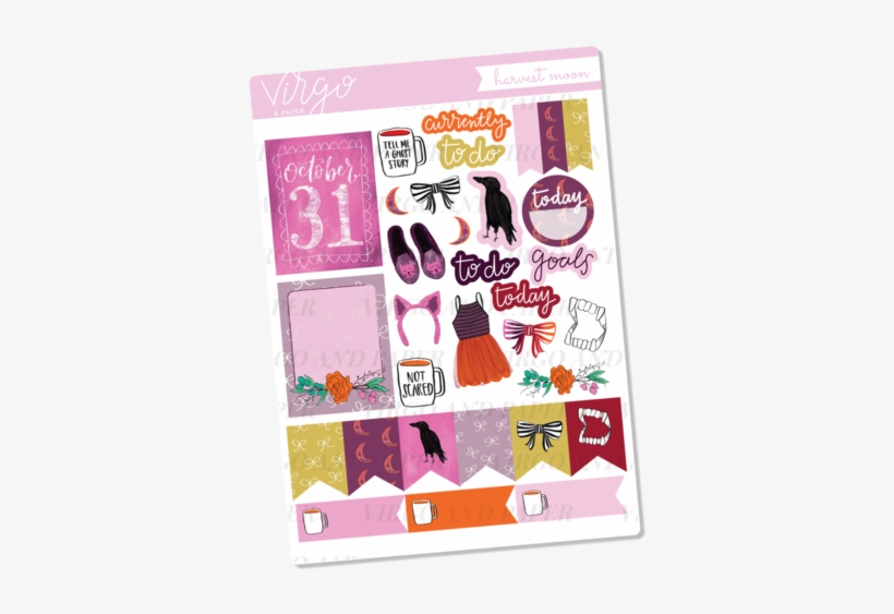 Harvest Moon Decorative Sticker Sheet - Sticker, transparent png #886018