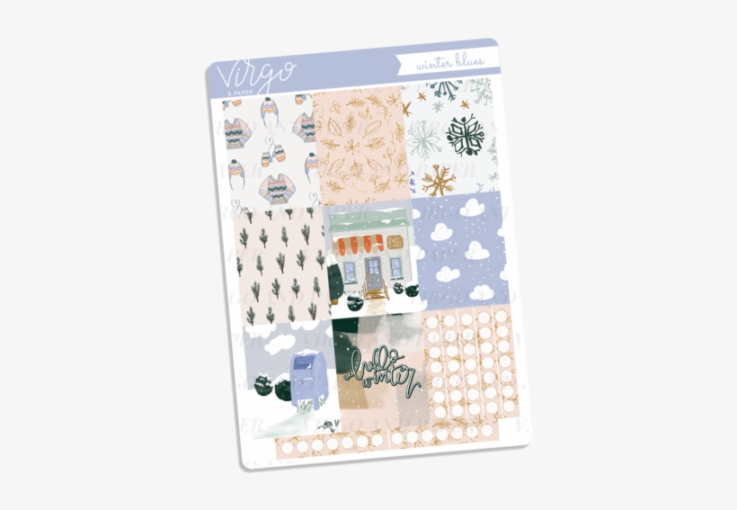 Winter Blues Full Boxes Sticker Sheet - Seasonal Affective Disorder, transparent png #886078