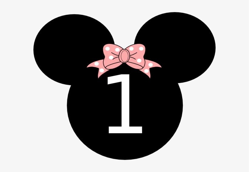 Outline Of Mickey Mouse Head - Minnie Mouse Head 1st Birthday, transparent png #886228