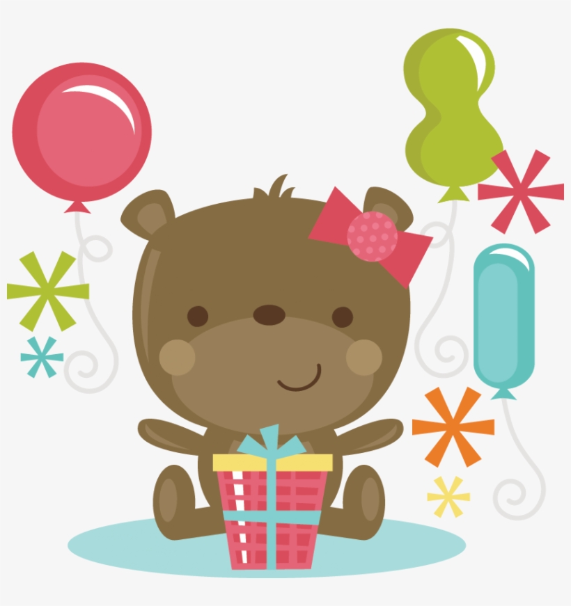 Birthday Bear Girl Svg Cut Files For Scrapbooking Birthday - Birthday, transparent png #886256