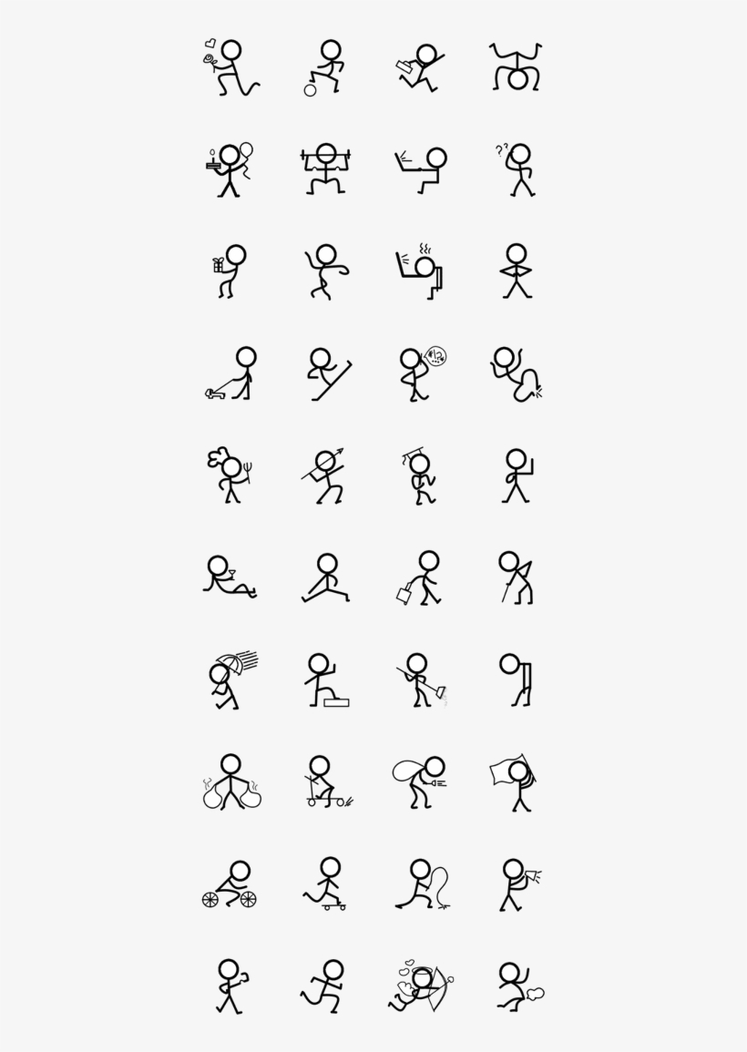 Sell Line Stickers Stickman - Black-and-white, transparent png #887048